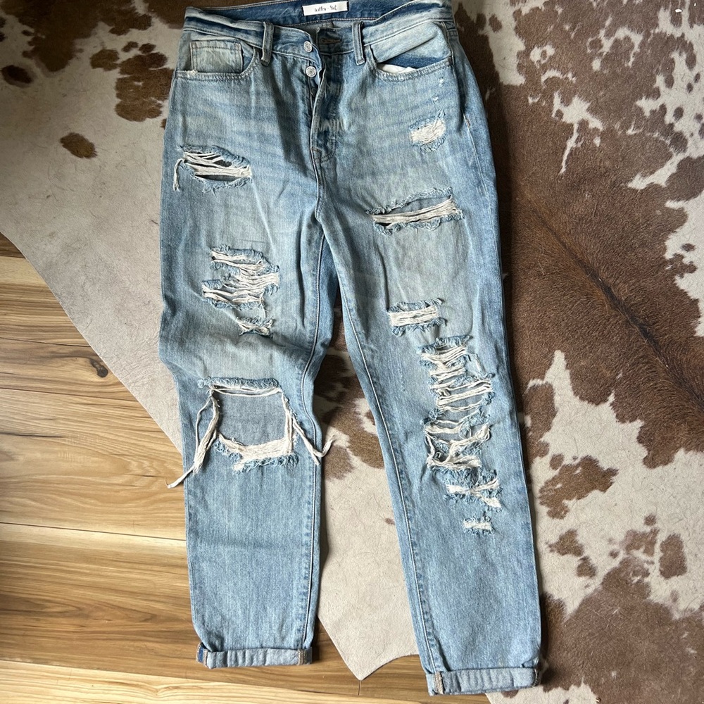 Willow & Root Bucks brand mom Jeans